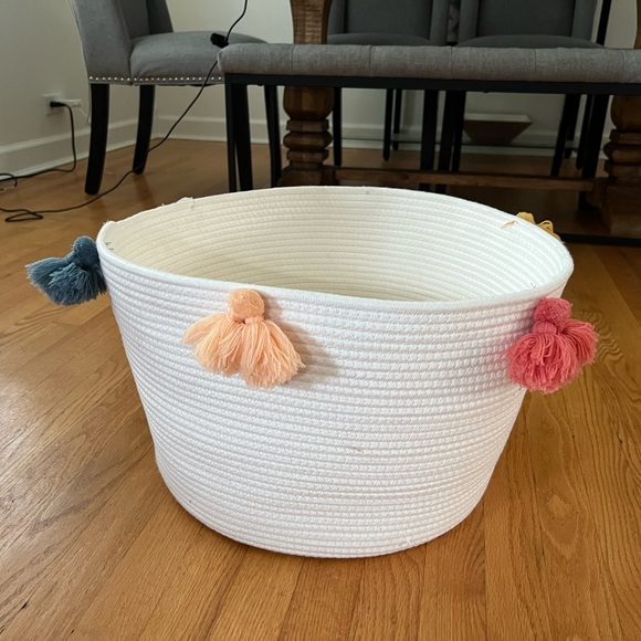 Other - Woven Basket Rope Tassel Storage Basket, Large